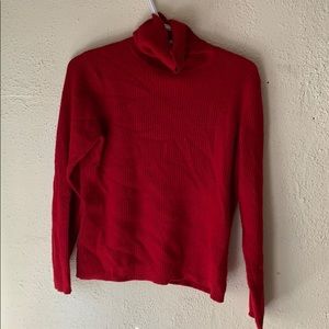Red Cashmere turtleneck sweater